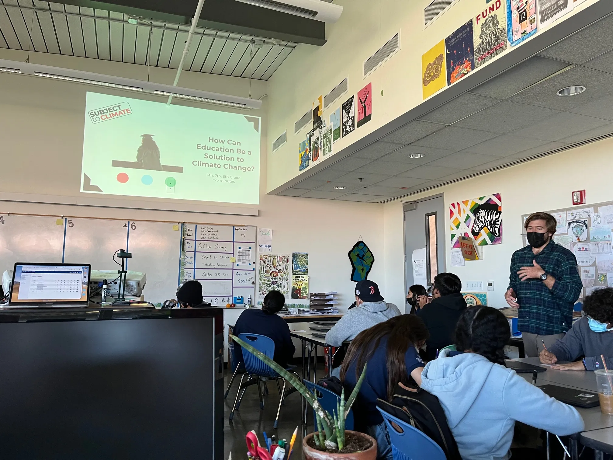 Teacher presenting a SubjectToClimate lesson